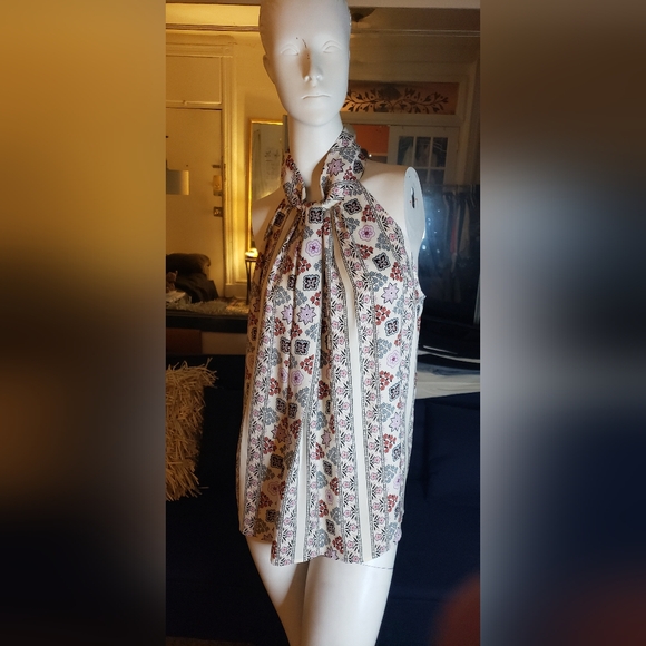 Ann TAYLOR HALTER TOP NWT SIZE L VERY COLORFUL - Picture 4 of 9